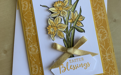 Decoupage Daffodil Easter Card