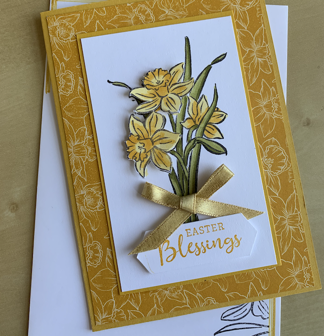 Decoupage Daffodil Easter Card