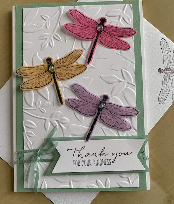 Vellum dragonfly card 1