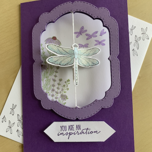 Moving dragonfly card
