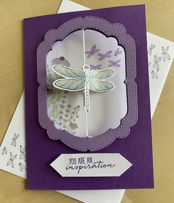 Moving dragonfly card