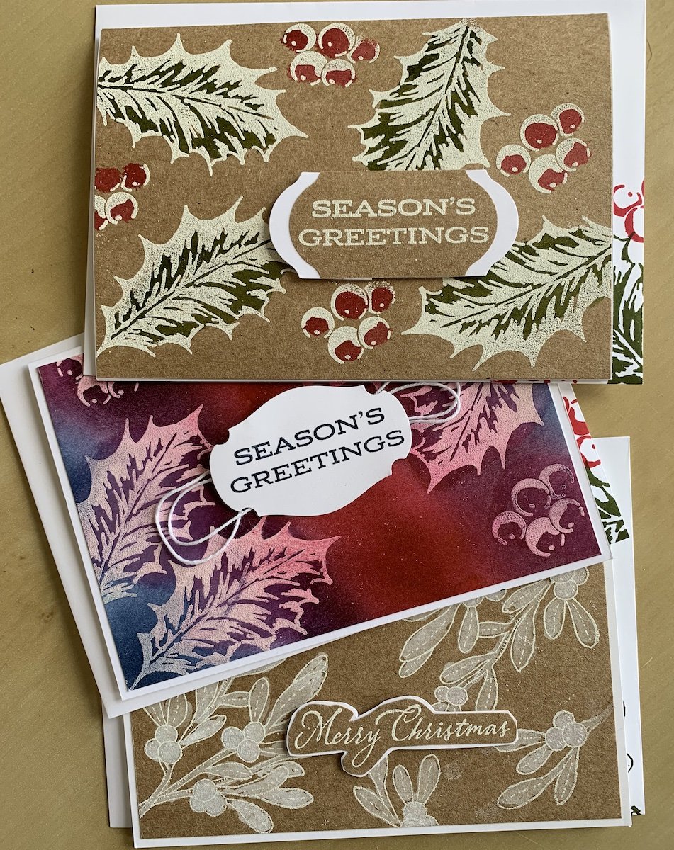 Three ways to use embossing powder Crafty Carol's Cards