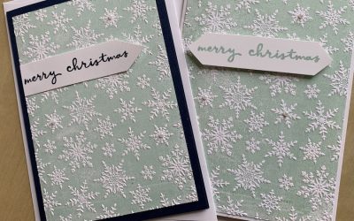 How to make an ink embossed card: Xmas countdown week 4