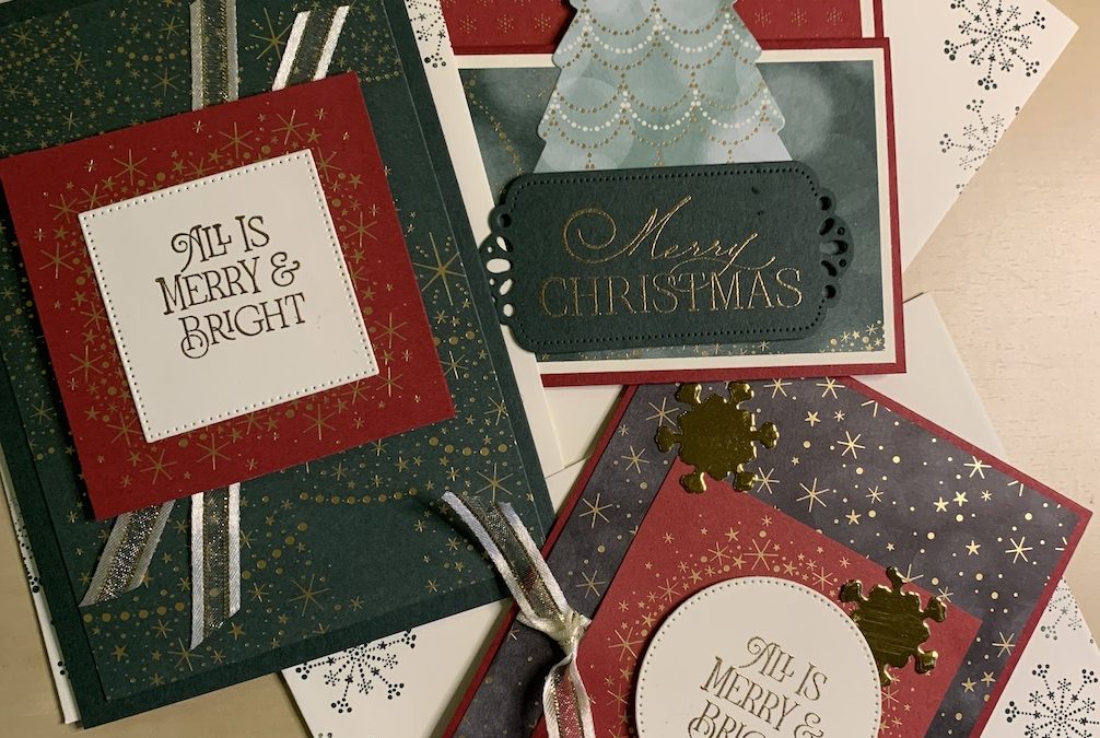 Tech 4 Stampers December blog hop: Celebrate Three Christmas Cards