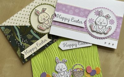 How to use retired items: three Easter cards