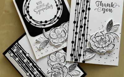 How to make monochrome Irresistible Blooms cards