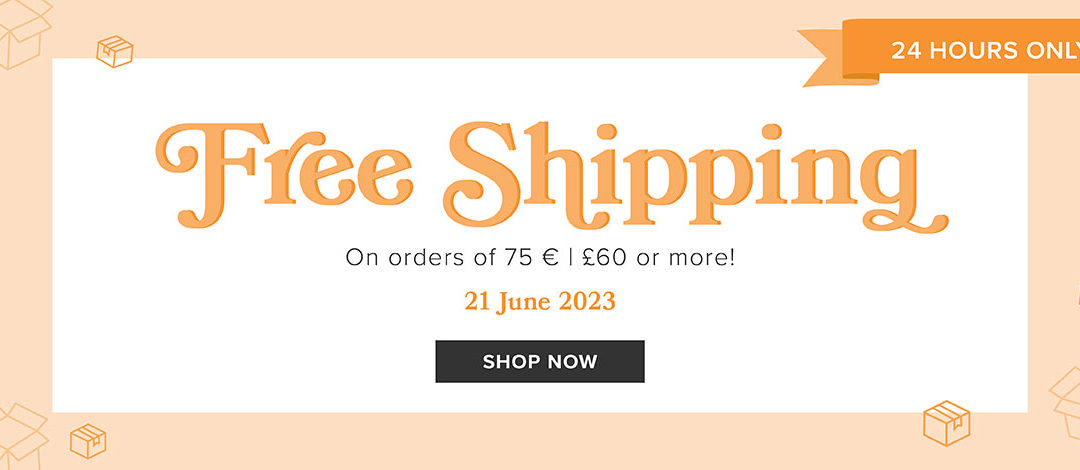 Free shipping 21st June ONLY