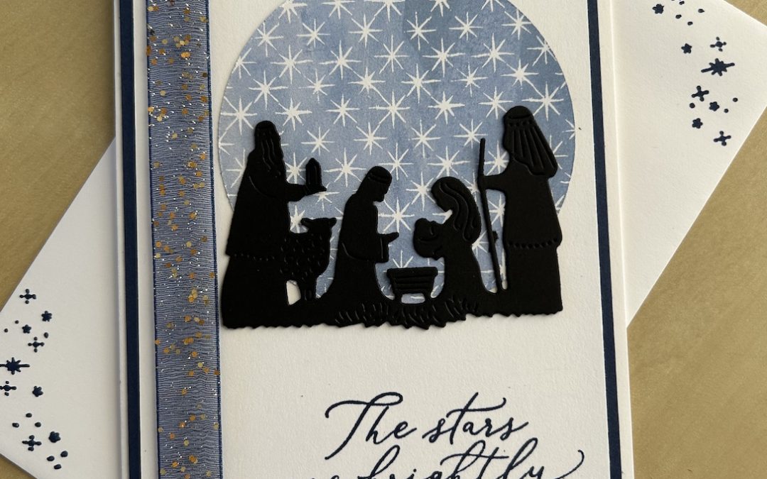 Nativity circle card