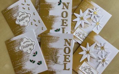 How to make quick and easy gold and white cards