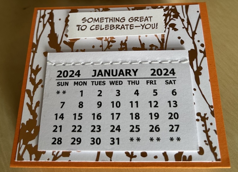 How to make a quick and easy desk calendar - Crafty Carol's Cards