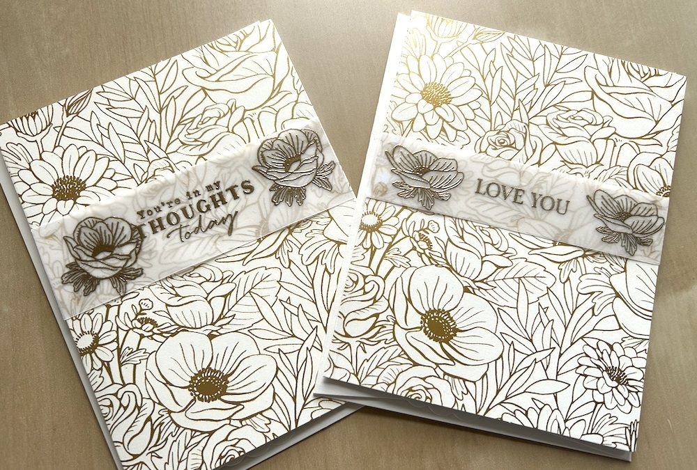 How to jazz up gold foiled cards with vellum