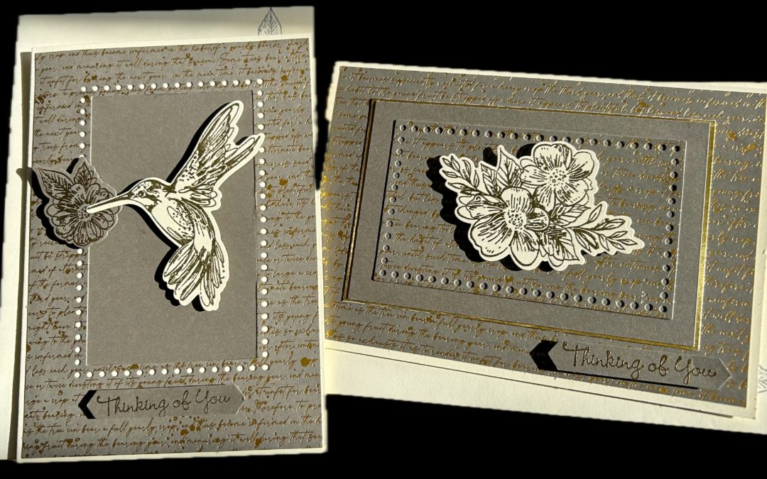 How to make gold embossed Thoughtful Expressions cards