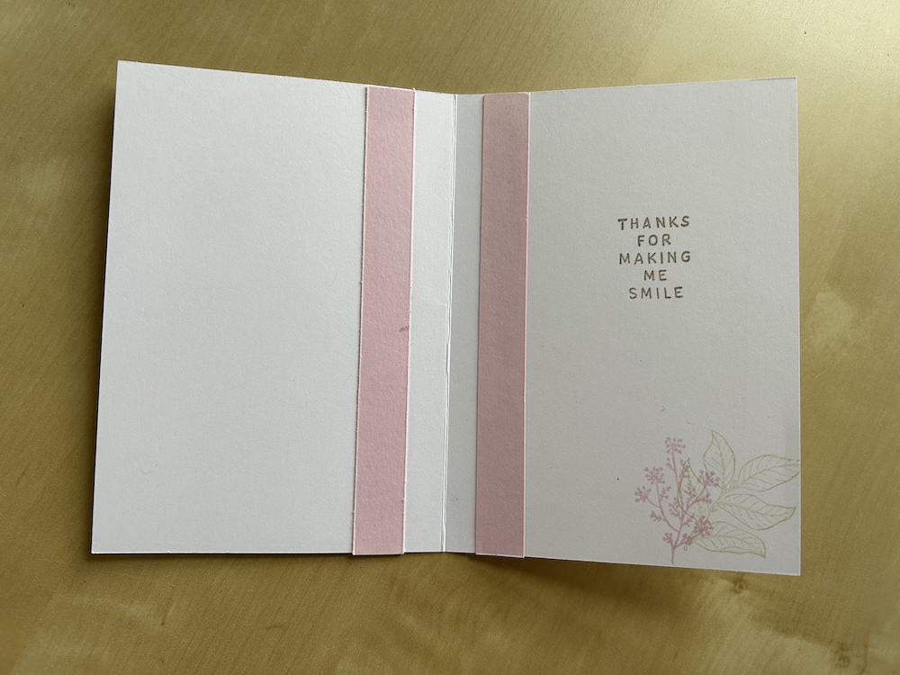 Simple stamped card inner