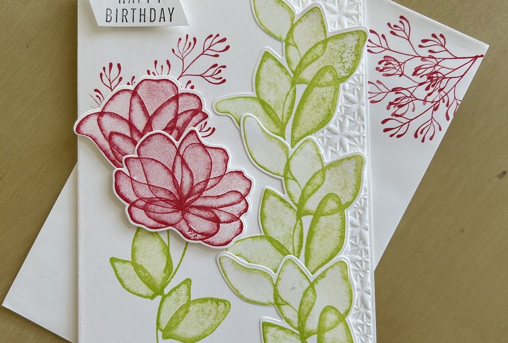 Translucent Florals shaped card