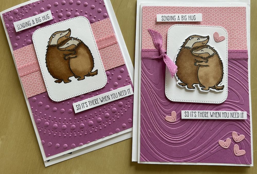 How to make a two-tone Hearts & Hugs card