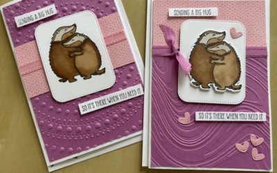 How to make a two-tone Hearts & Hugs card