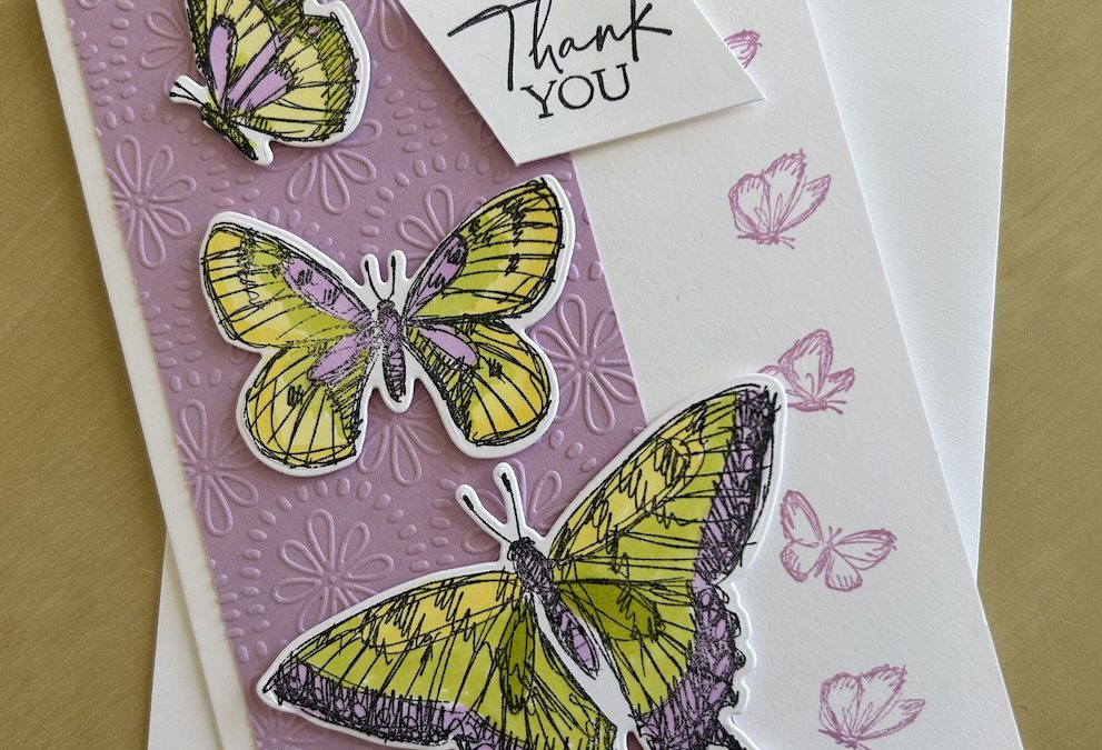 How to make a simple Sketched Butterfly card