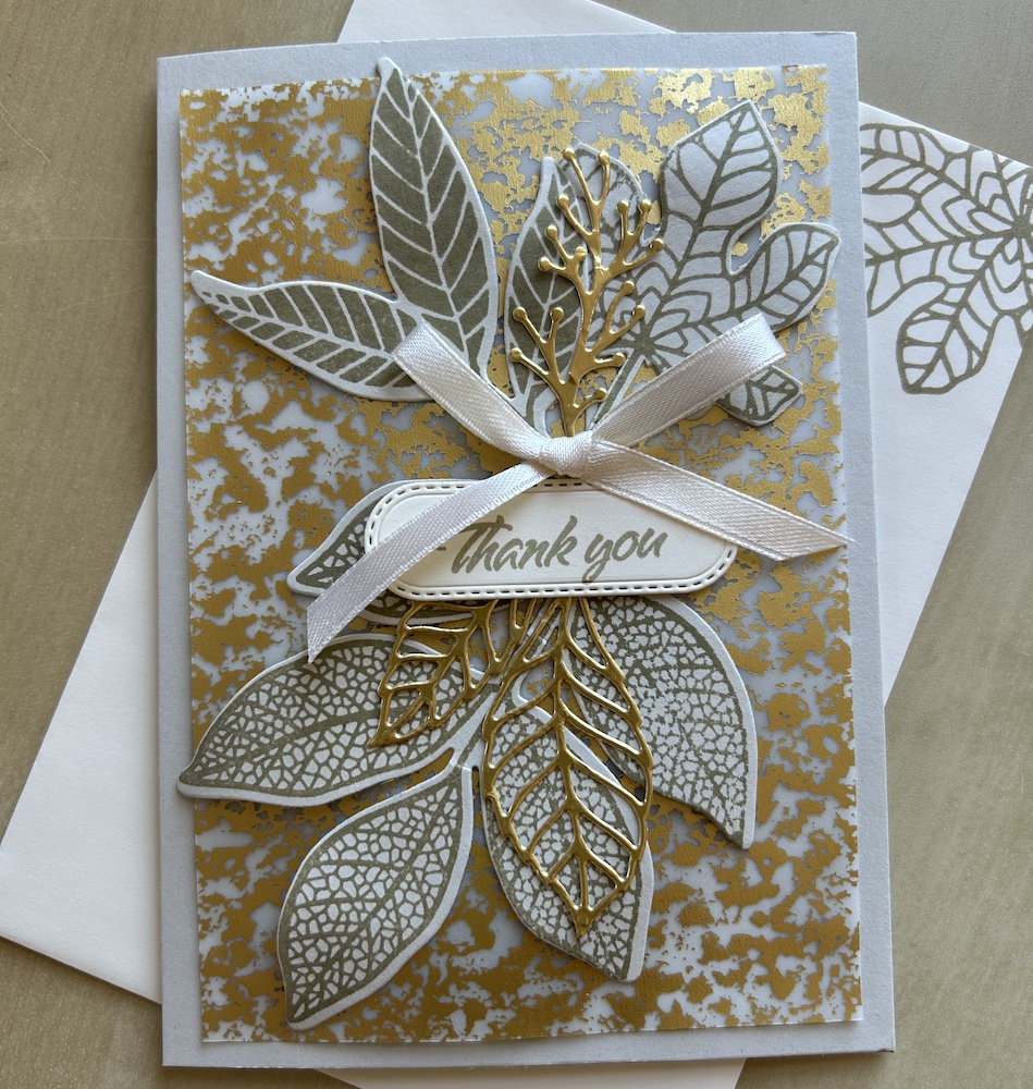 How to make a Changing Leaves thank you card - Crafty Carol's Cards