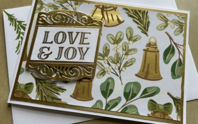 Make a quick Green & Gold Christmas card