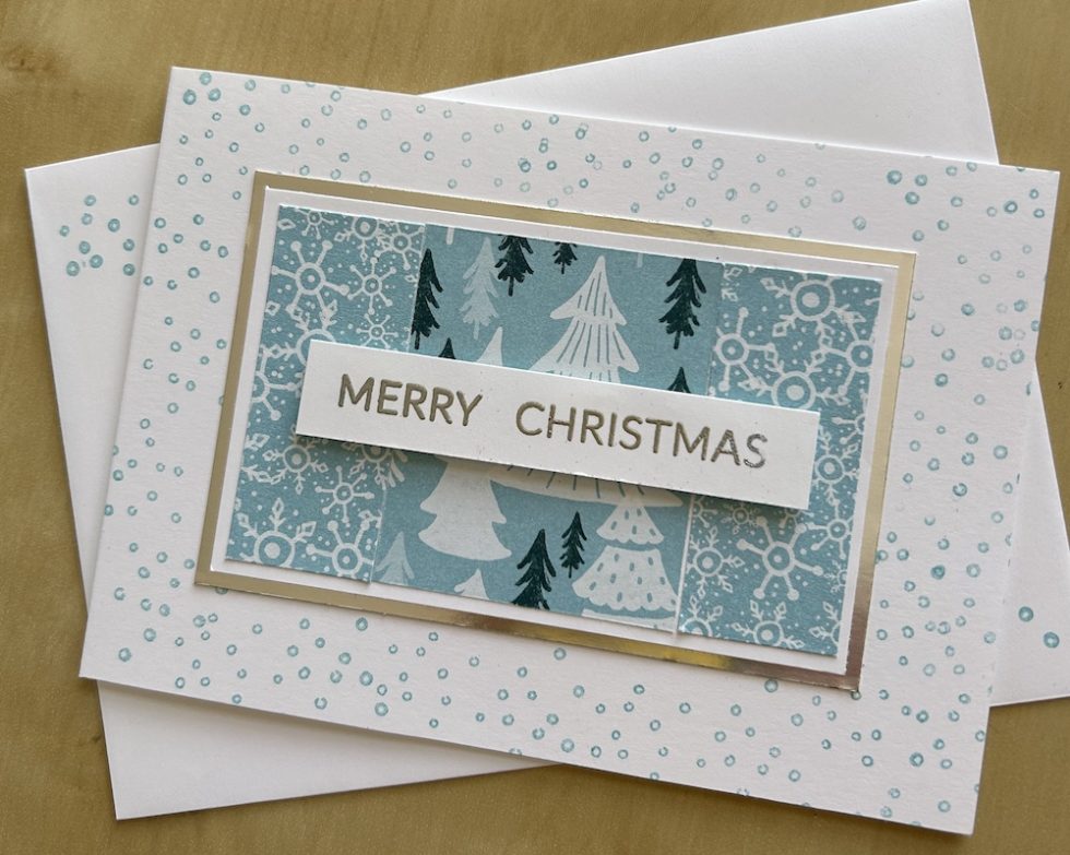 How to make a easy panel Christmas card - Crafty Carol's Cards