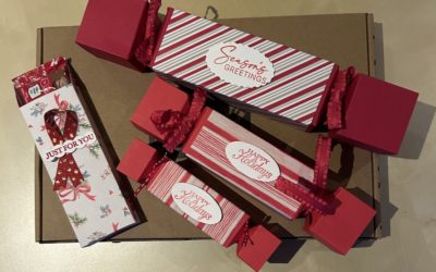 Make your own Christmas crackers and a treat holder