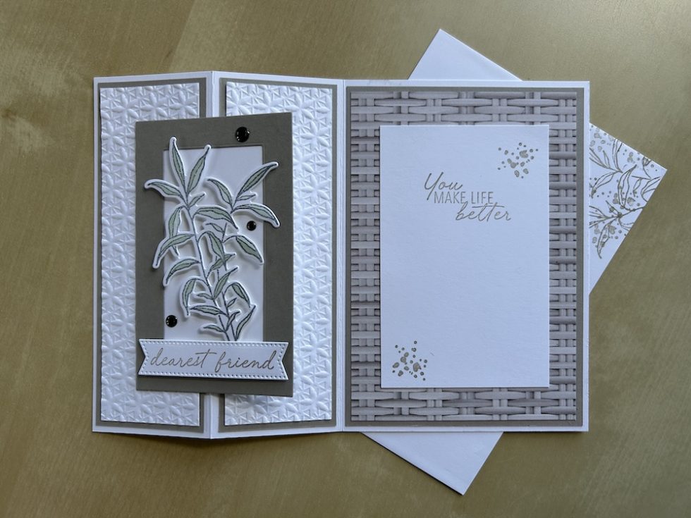 How to make a simple fun fold card - Crafty Carol's Cards