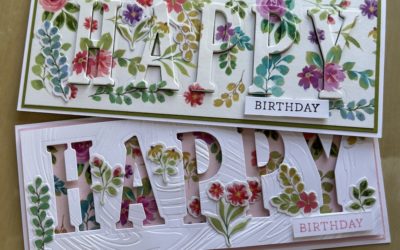 How to make two Flora slimline cards