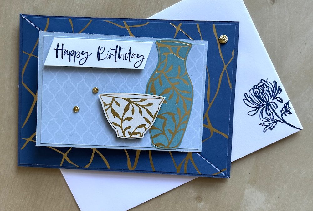 Make a diagonal joy fold card