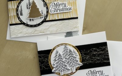 Three easy Christmas tree cards