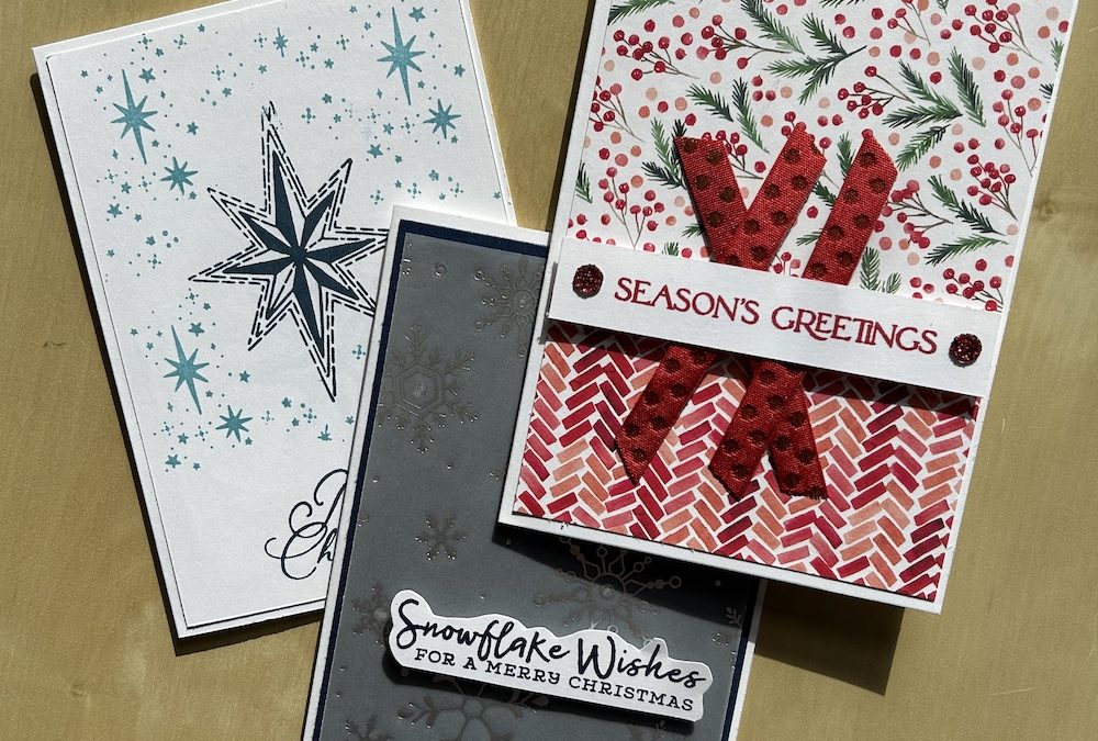 Three simple stamping cards