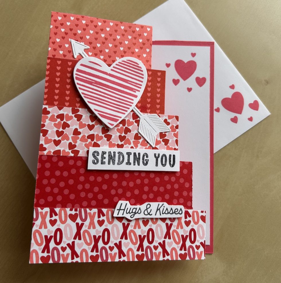 How to make a simple stepped fun fold - Crafty Carol's Cards