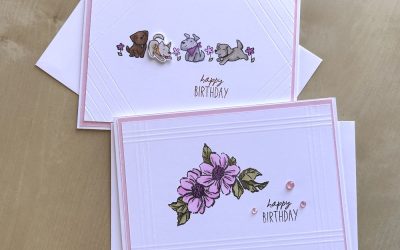 Make a simple embossed card using Cutest Crew
