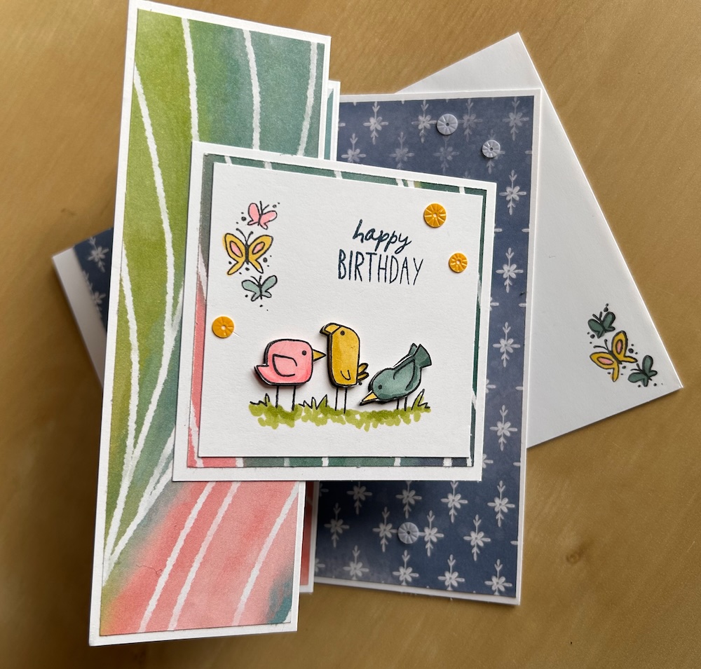How to make a double fun fold card - Crafty Carol's Cards