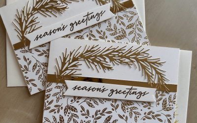 12 Cards of Christmas Card 6: Two cards, one wreath