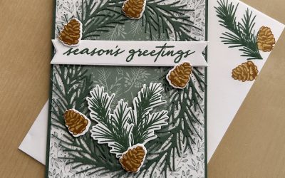 12 Cards of Christmas Card 1: Pine Wreath card